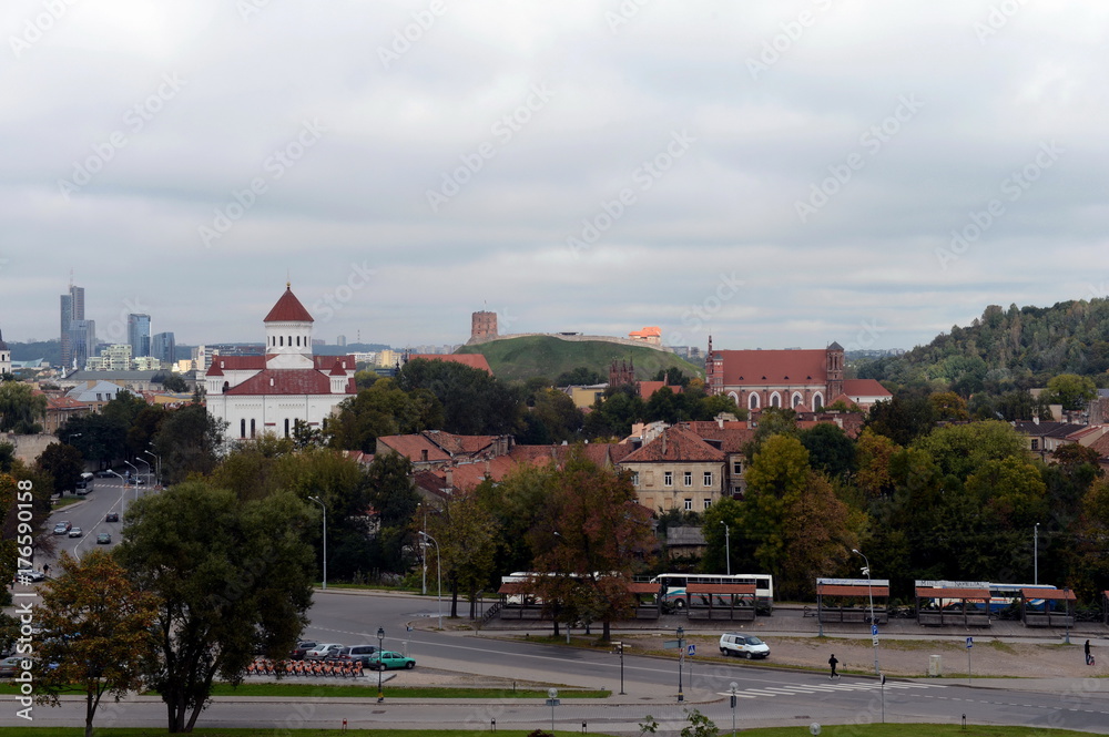 View of the historic center of Vilnius.