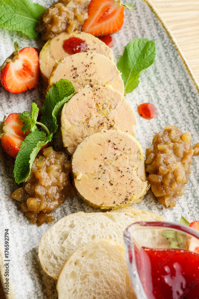 foie gras with sauce foie gras with sauce