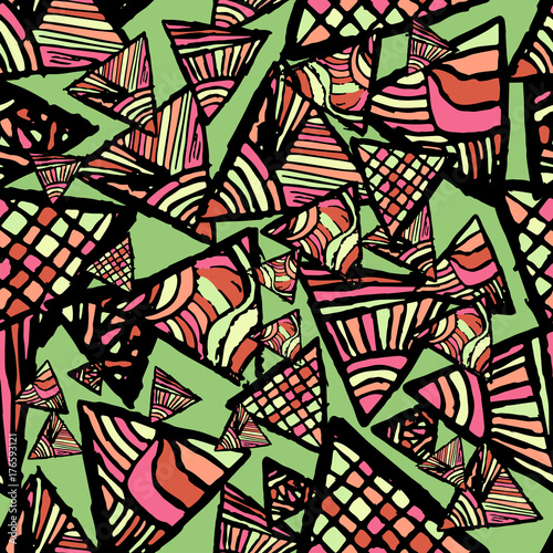 Seamless pattern. Geometrical pattern. triangles.