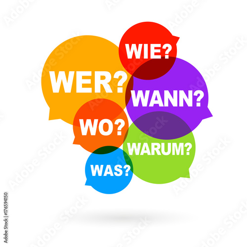 W-Fragen: wer, wie, was, wo, wann, warum