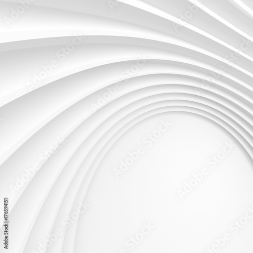 Circular Building Background. White Business Card Concept