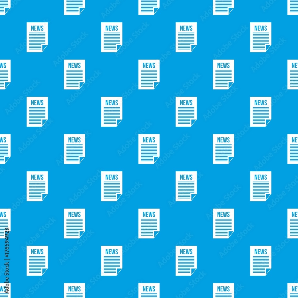 News newspaper pattern seamless blue