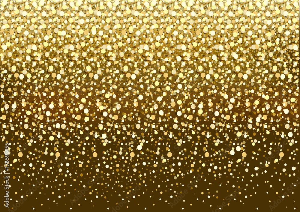 Gold Glitter Background - Sparkling Abstract Textured Illustration, Vector