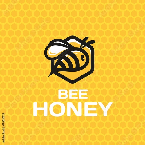Modern vector professional sign logo bee honey