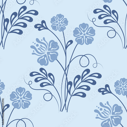 Seamless pattern with flowers