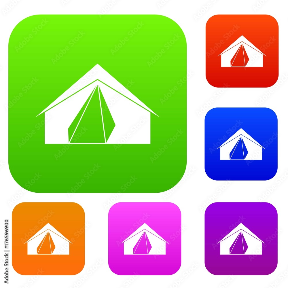 Open tent set color collection Open tent set color collection