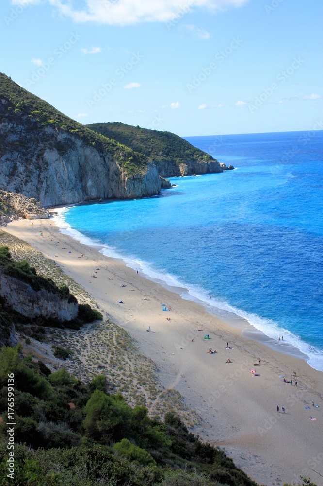 beautiful beach in lefkada greece