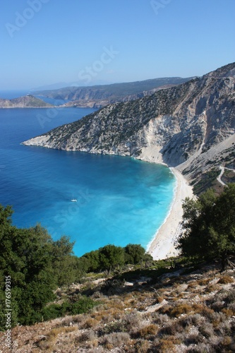 beautiful beach in kefalonia greece