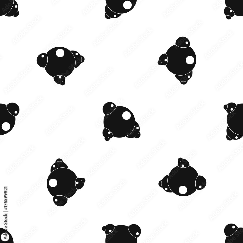 Obraz premium Chemical and physical molecules pattern seamless black