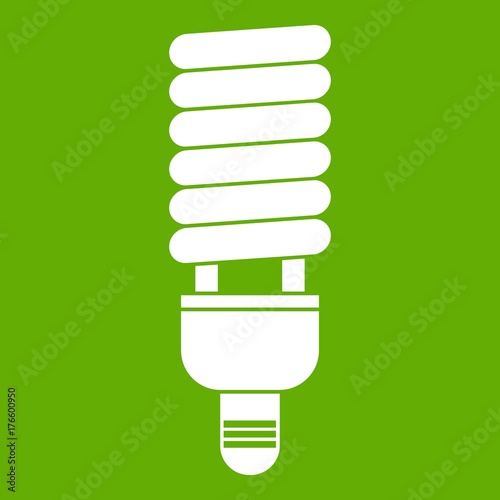 Fluorescent bulb icon green