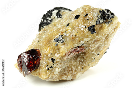Obraz na płótnie zircon nestled in bedrock found in Gilgit/ Pakistan
