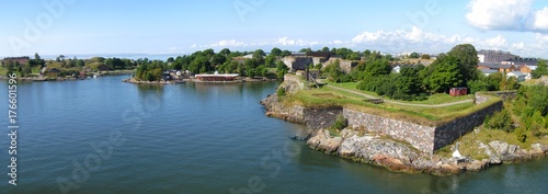 Panorama of Suomenlinna Fortress island in Helsinki, Finland,
