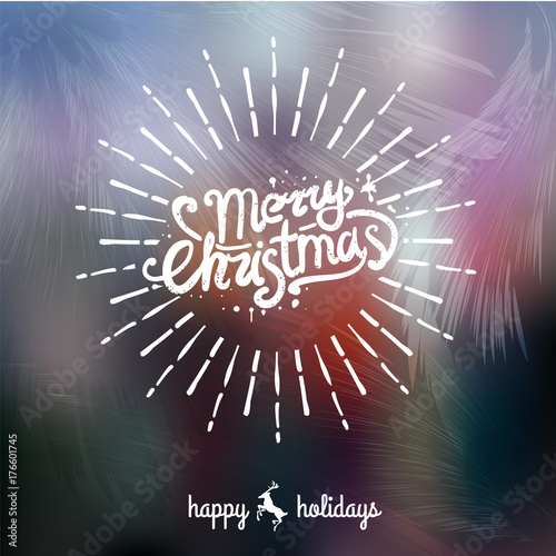Merry christmas handwritten lettering