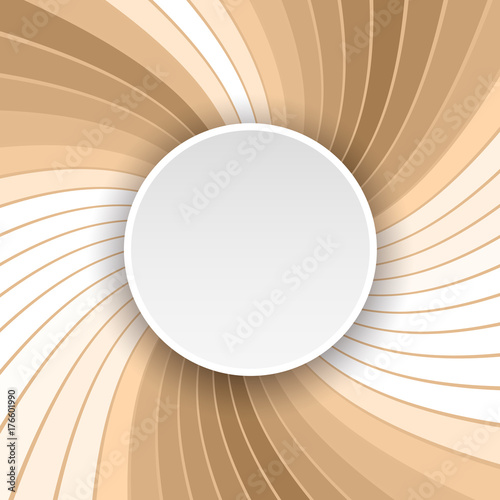 Background 3d with beige radial stripped pattern.