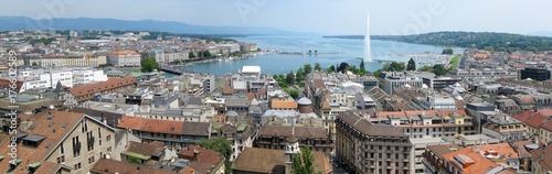 Aerial panorama of beautiful Geneva, Switzerland. © Harri