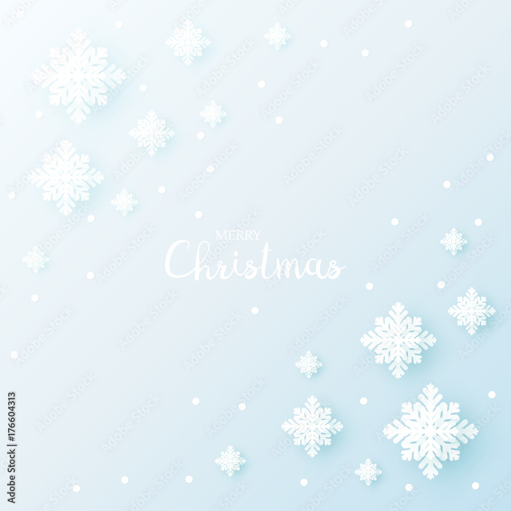 Paper snowflakes with shadow for winter background. Vector illustration. Paper snowflakes with shadow for winter background. Vector illustration.