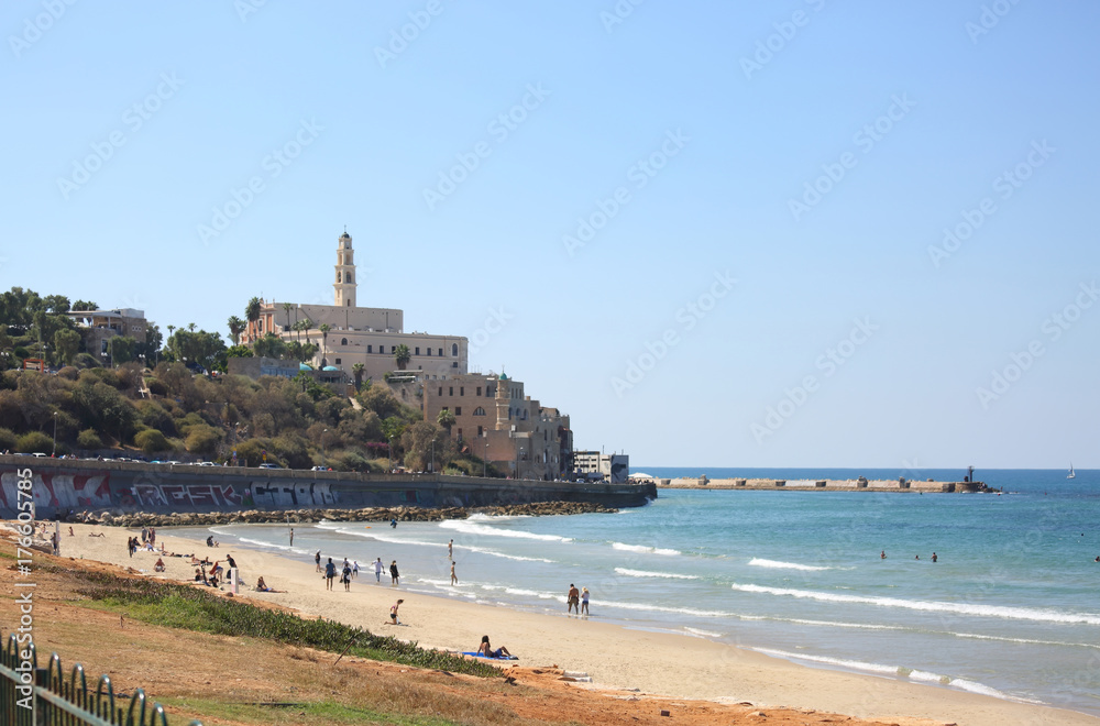 View of Jaffa from the embankment of Tel Aviv

