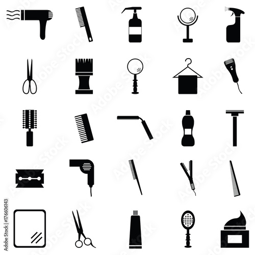 salon icon set