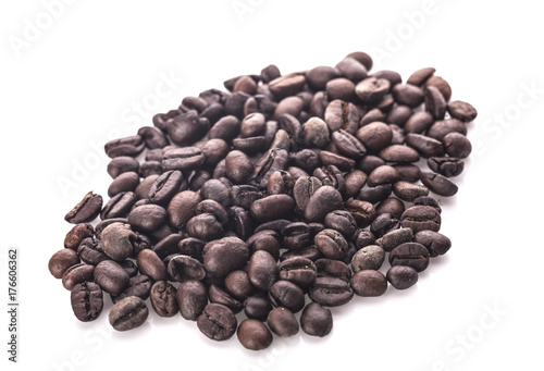 Coffee beans. Isolated on a white background.