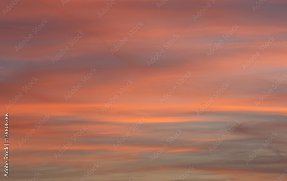 beautiful pink and orange clouds in the sky