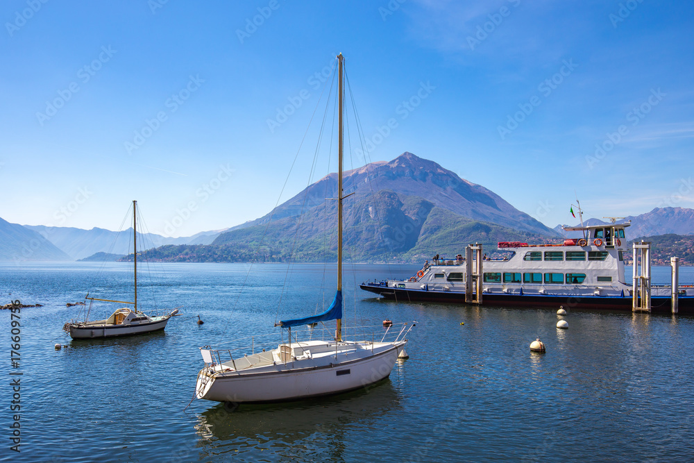 Ferry boat in Lake Como travel in Italy