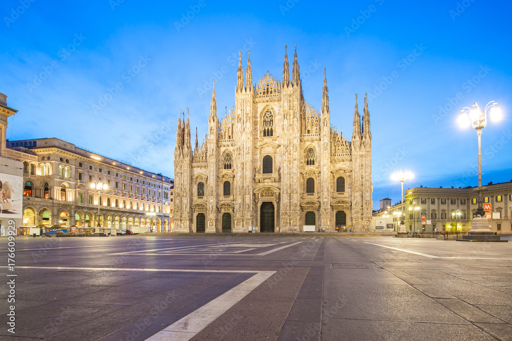 Piazza del Duomo of Milan in Italy
