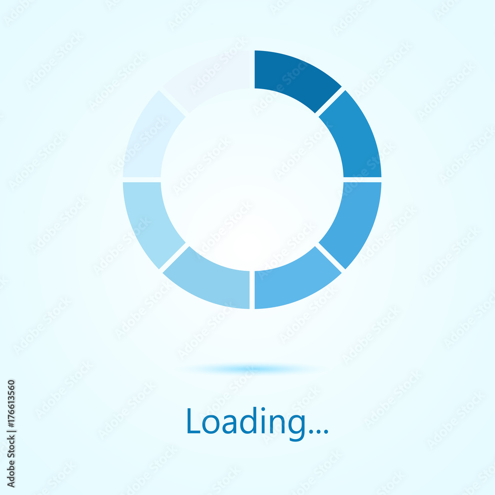 Vector progress loading bar. Progress loading icon Vector progress loading bar. Progress loading icon