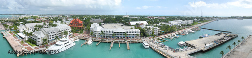 Wide aerial panorama of Key West, Florida