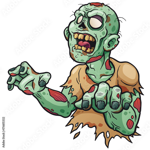 Vector illustration of Cartoon Zombie