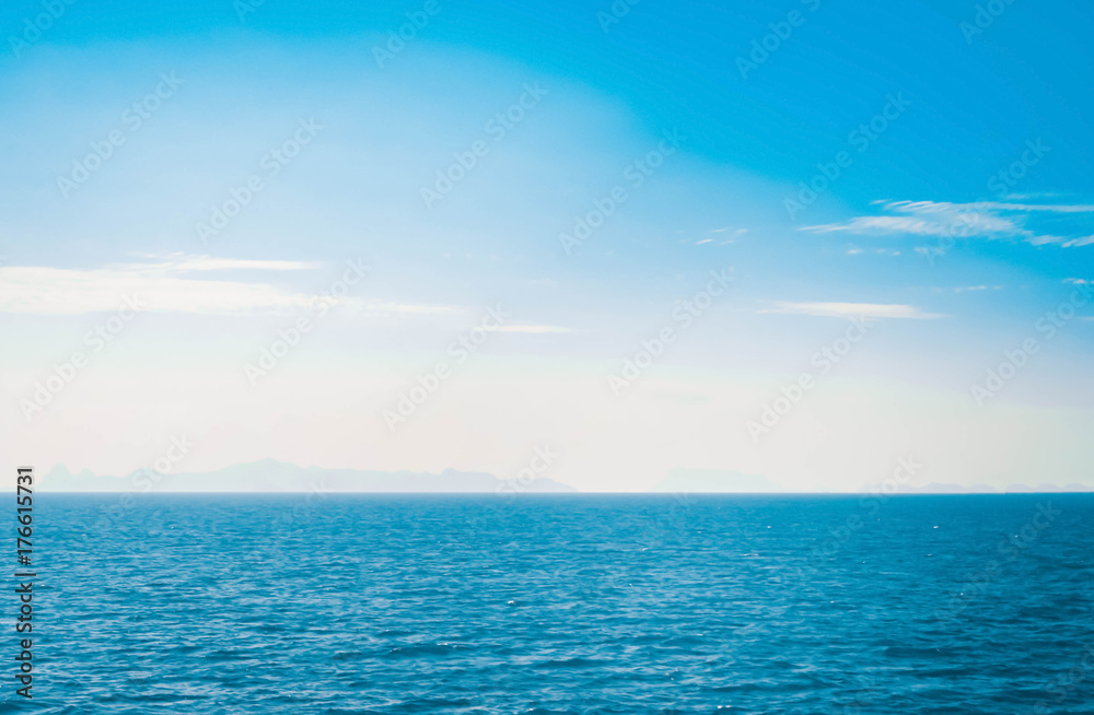 Blue sky and sea water  background