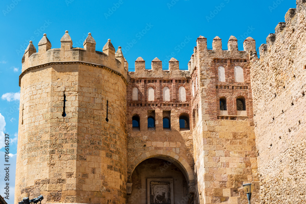 Medieval gate of San Andres in Segovia