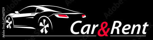 Car Rent Abstract Lines Vector. Logo. Vector illustration