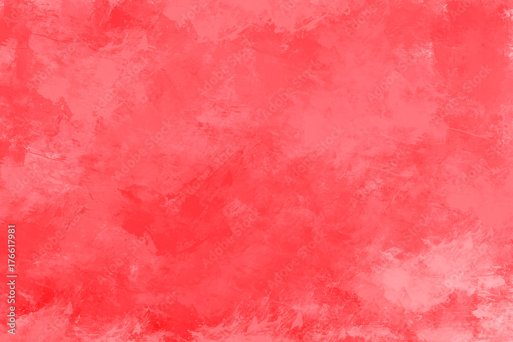 Red watercolor background. Digital painting.