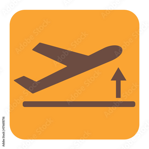 Departure take off plane icon simple