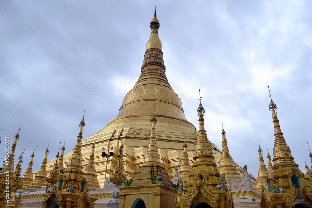 The national religious symbol of Burmese people. It's the shwedagon Pagoda with its golden stupa
