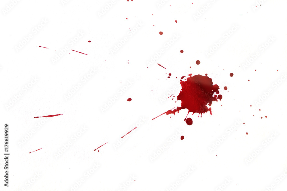 Blood splatters on white background. Blood splatters on white background.