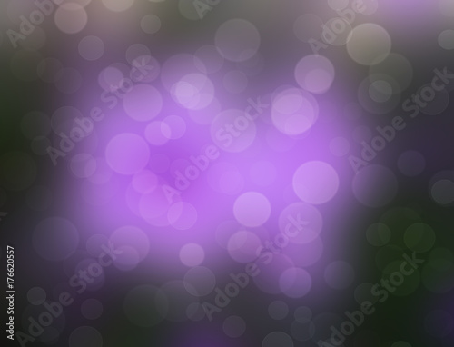 Blurry hexagon bokeh in black and purple background