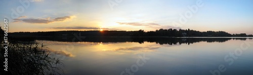 Lakeside panorama from Lake Tuusula, Finland.