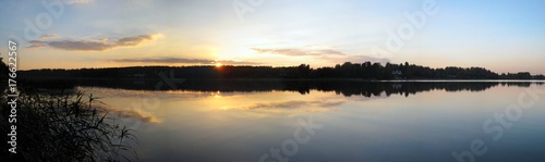 Lakeside panorama from Lake Tuusula  Finland.