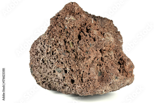 scoria from the Eifel/ Germany isolated on white background