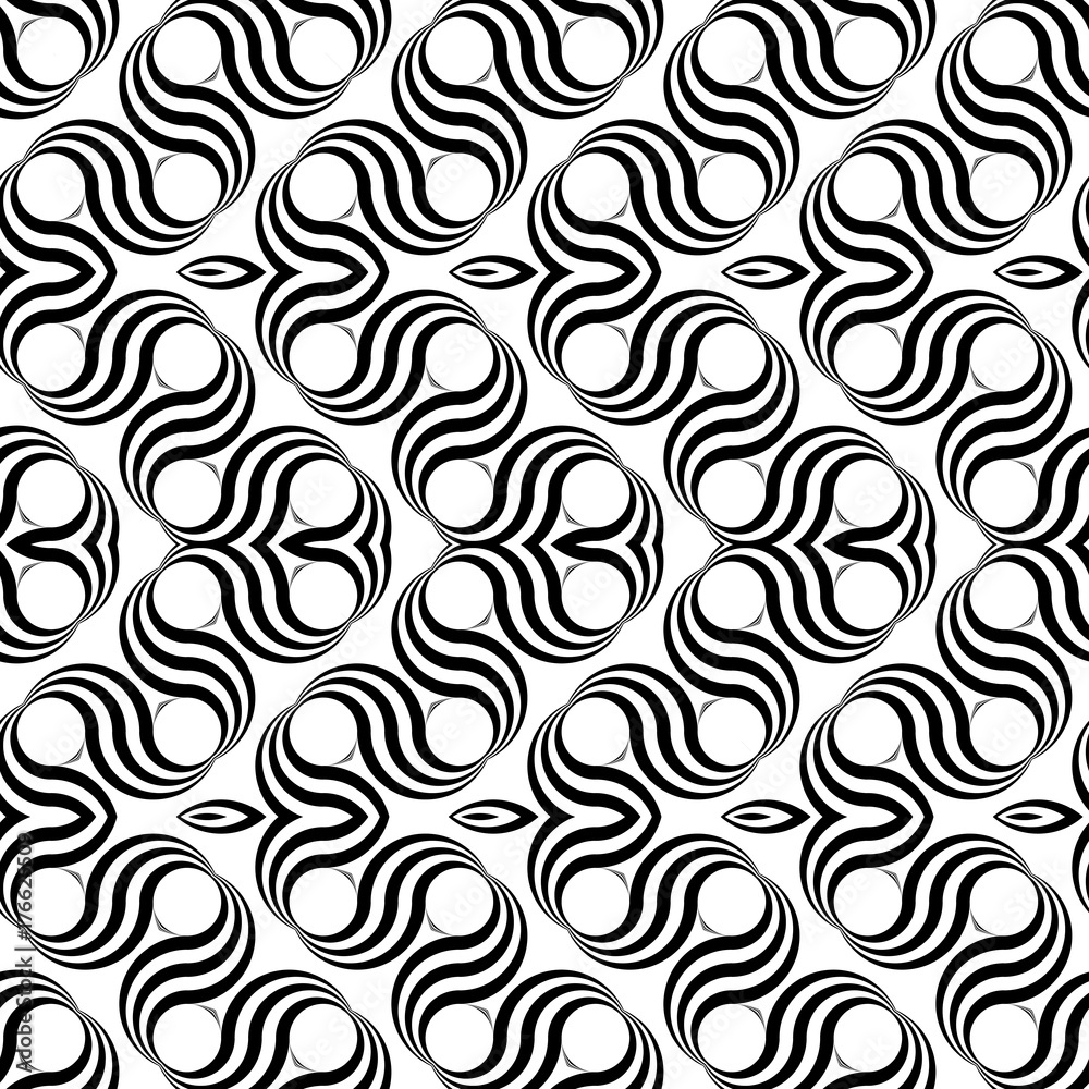 Design seamless monochrome waving pattern Design seamless monochrome waving pattern