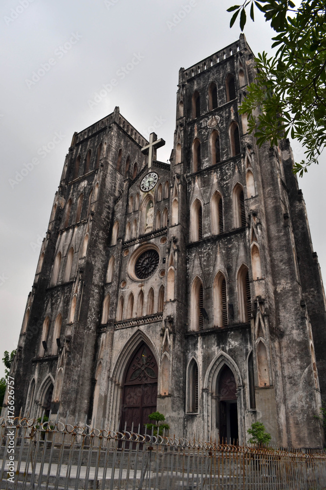 The St. Joseph's Catholic Cathedral in Hanoi, North Vietnam