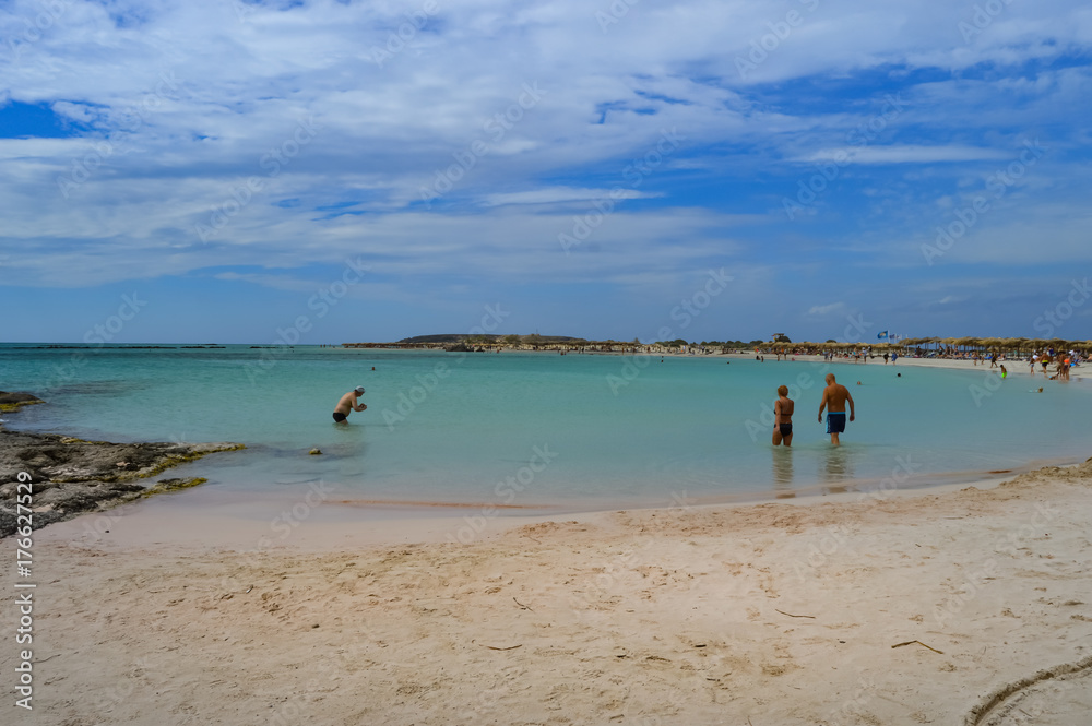 View From the sandy beach of Elafonisi View From the sandy beach of Elafonisi