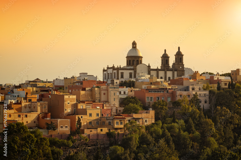 Fototapeta premium Church of San Sebastian above Agüimes, Grand Canary
