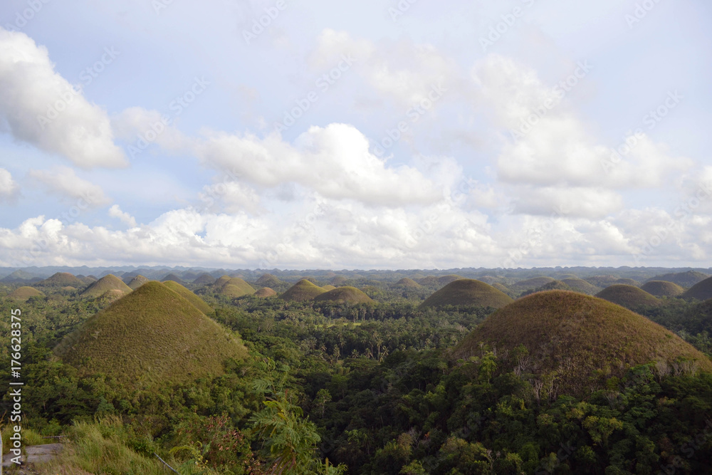 Fototapeta premium Chocolate Hills. Located in Cebu, the Philippines. What a geological wonder!