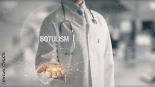 Cuadro en lienzo Doctor holding in hand Botulism