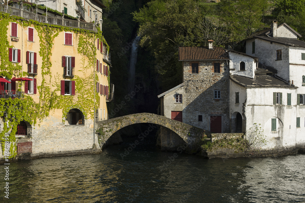 .Lombardy; Lake Como; Nesso, a little waterfall.
