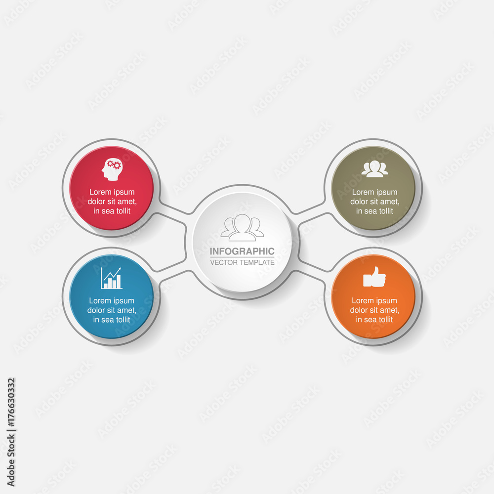 Vector infographic template for diagram, graph, presentation, chart, business concept with 4 options. Vector infographic template for diagram, graph, presentation, chart, business concept with 4 options.