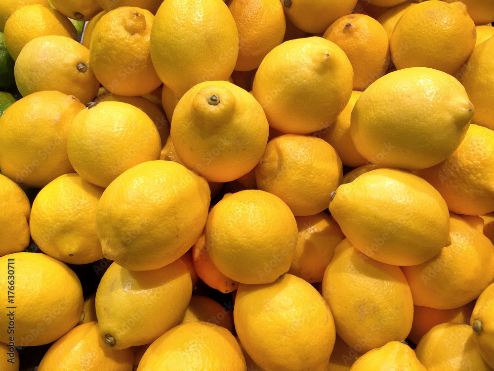 Yellow Lemons Background