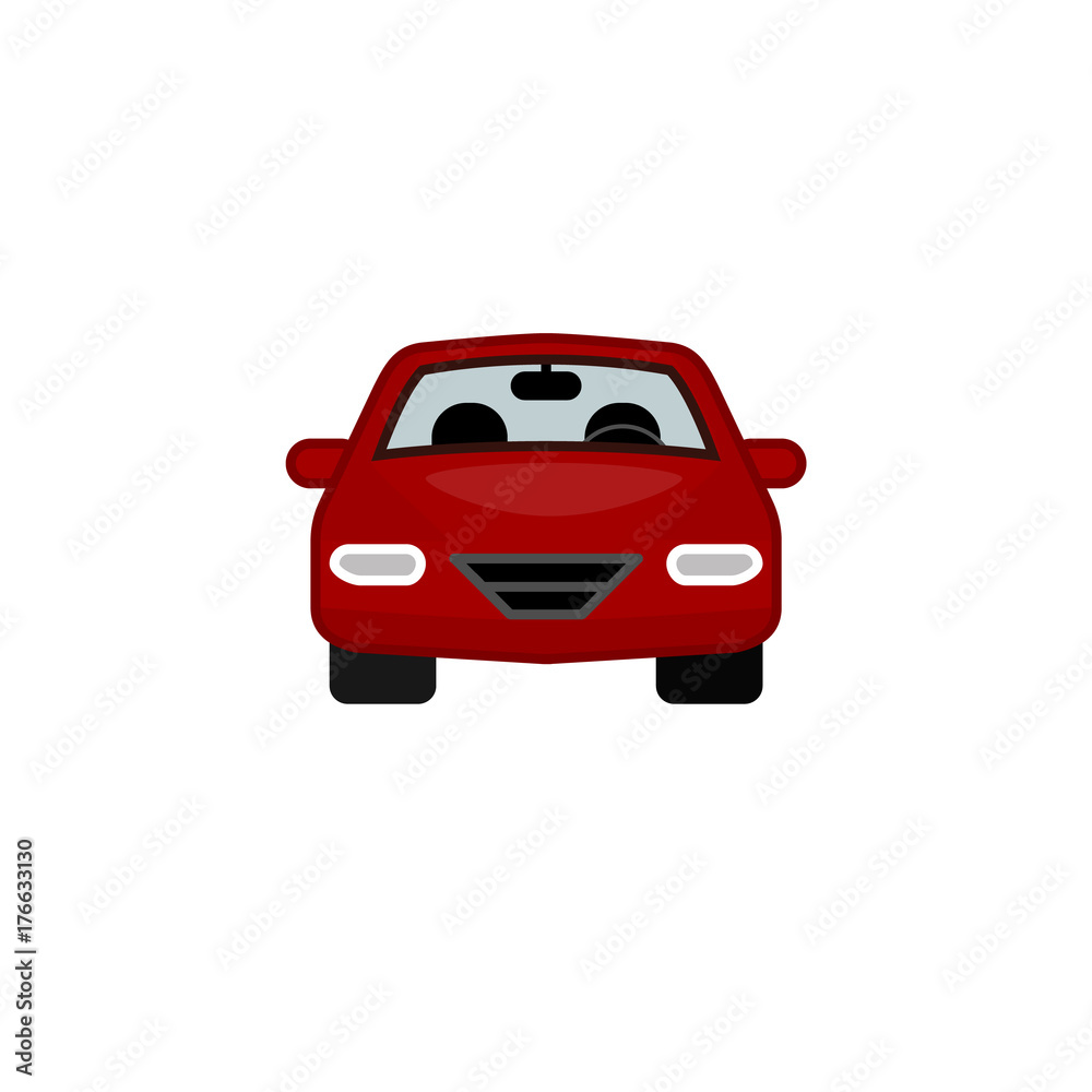 Car automobile icon on white background. Ground transport.